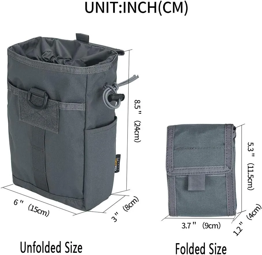 EXCELLENT ELITE SPANKER Molle Dump Pouch Drawstring Magazine Utility Pouch Folding Dump Pouch Waist Bag