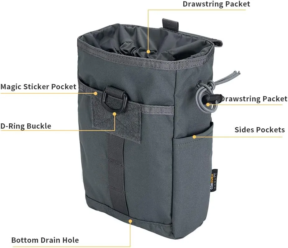 EXCELLENT ELITE SPANKER Molle Dump Pouch Drawstring Magazine Utility Pouch Folding Dump Pouch Waist Bag