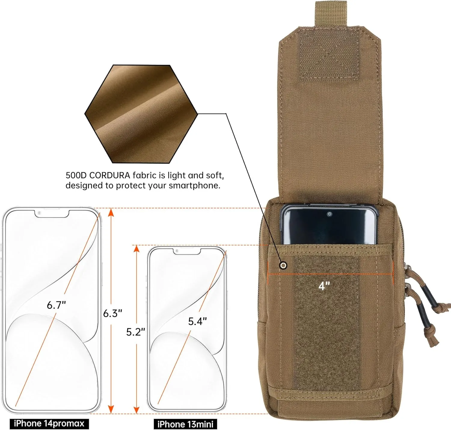EXCELLENT ELITE SPANKER Tactical EDC Pouch Molle Utility Pouches Phone Holster Pouch Waist Bag Tool Pouch for Molle Accesssories