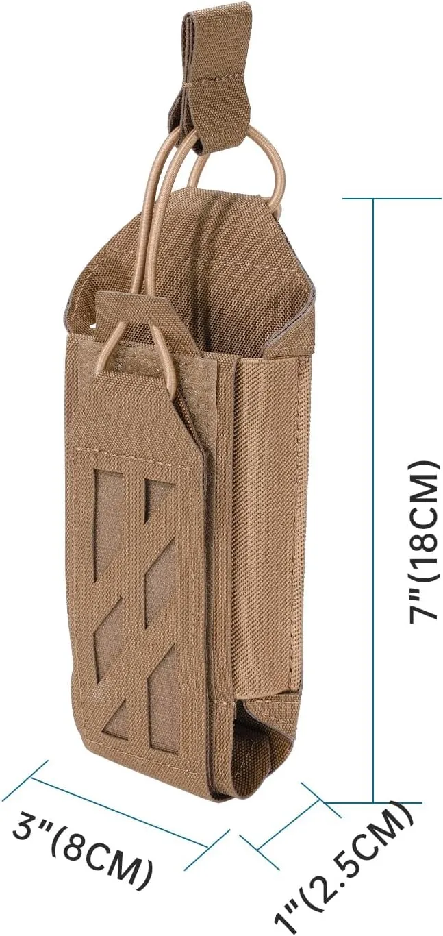 EXCELLENT ELITE SPANKER Tactical Universal Radio Holster Holder Molle Radio Pouch Adjustable for Duty Belt,Vest for Two Ways Walkie Talkie