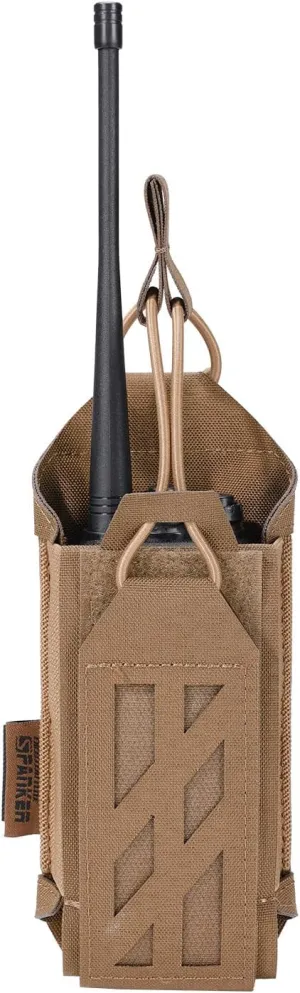 EXCELLENT ELITE SPANKER Tactical Universal Radio Holster Holder Molle Radio Pouch Adjustable for Duty Belt,Vest for Two Ways Walkie Talkie