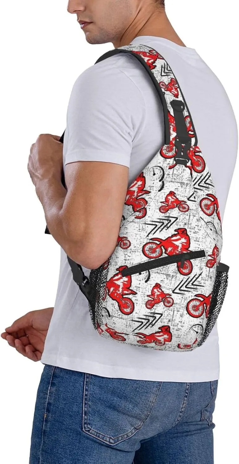 Extreme Auttern Motocross Chest Sling Bag Crossbody Shoulder Backpack Bag Gym Cycling Daypack Travel Hiking Cross Bag