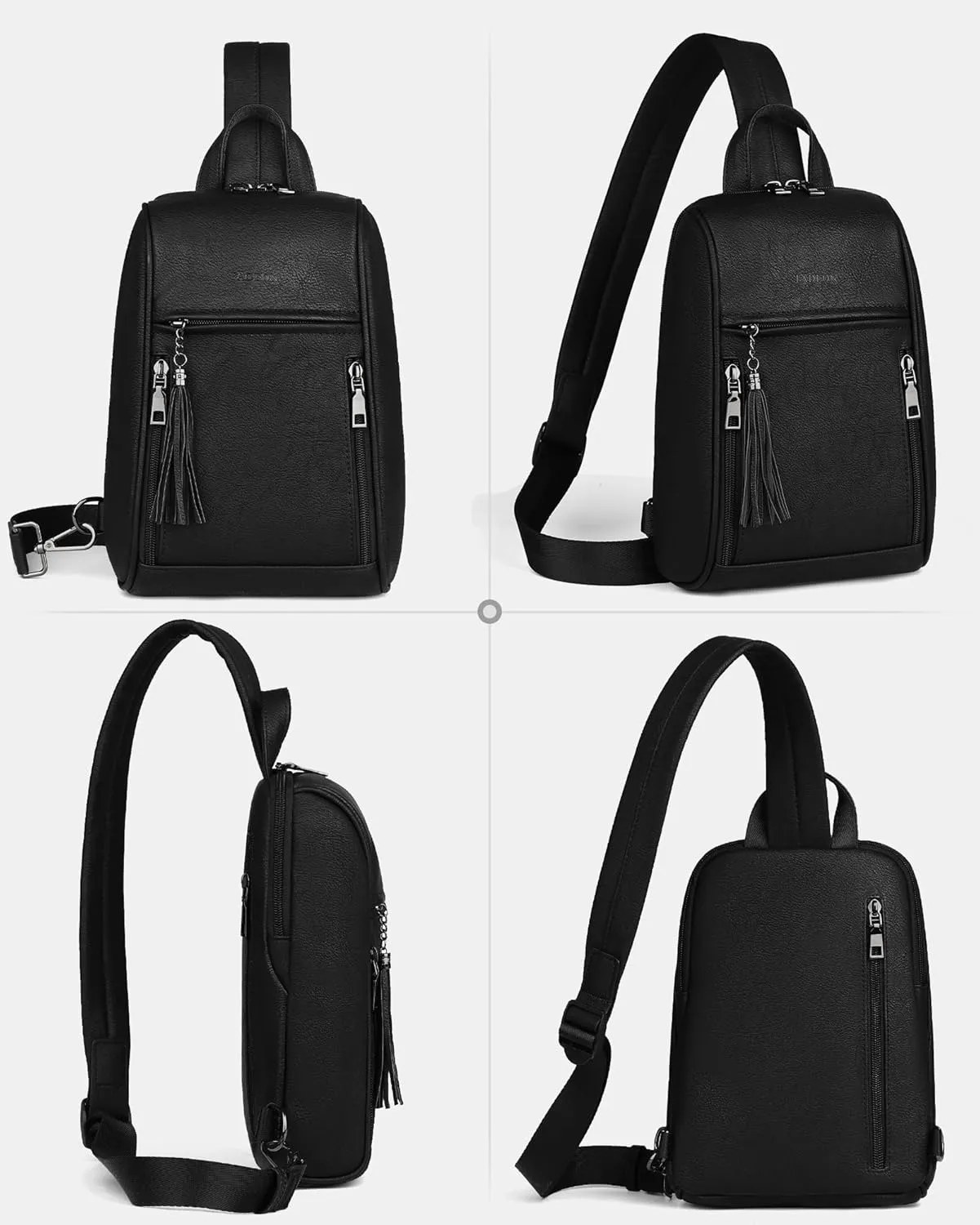 FADEON Sling Bag for Women Crossbody Purse Sling Bags, Designer Sling Purses Medium Travel Multi-Pocket Sling Backpack