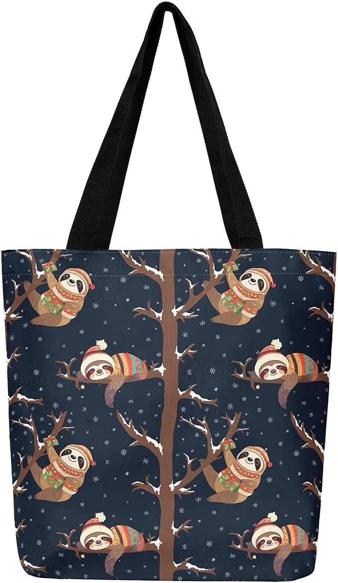 Fall Gnome Canvas Tote Bag Maple Leaves Sunflower Sandproof Beach Bag,Thanksgiving Pumpkin Handbag for Women