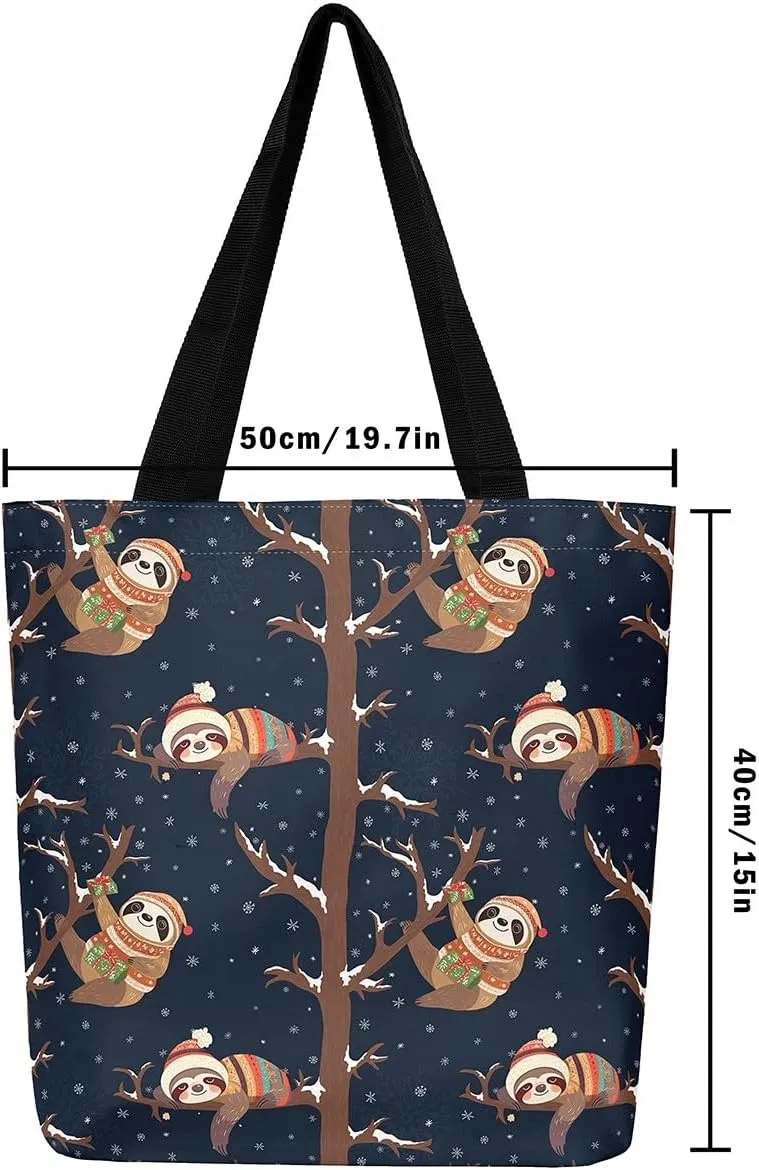 Fall Gnome Canvas Tote Bag Maple Leaves Sunflower Sandproof Beach Bag,Thanksgiving Pumpkin Handbag for Women