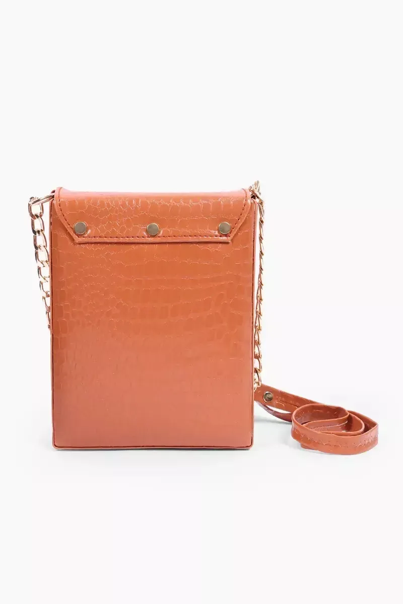 Fashion Mobile Cross-body Sling Bag for Girls( Tan )