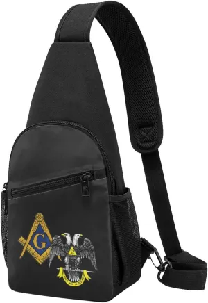 Fashion One-Shoulder Bag Freemasonry and Scottish Rite Anti-Theft Crossbody Shoulder Chest Bag