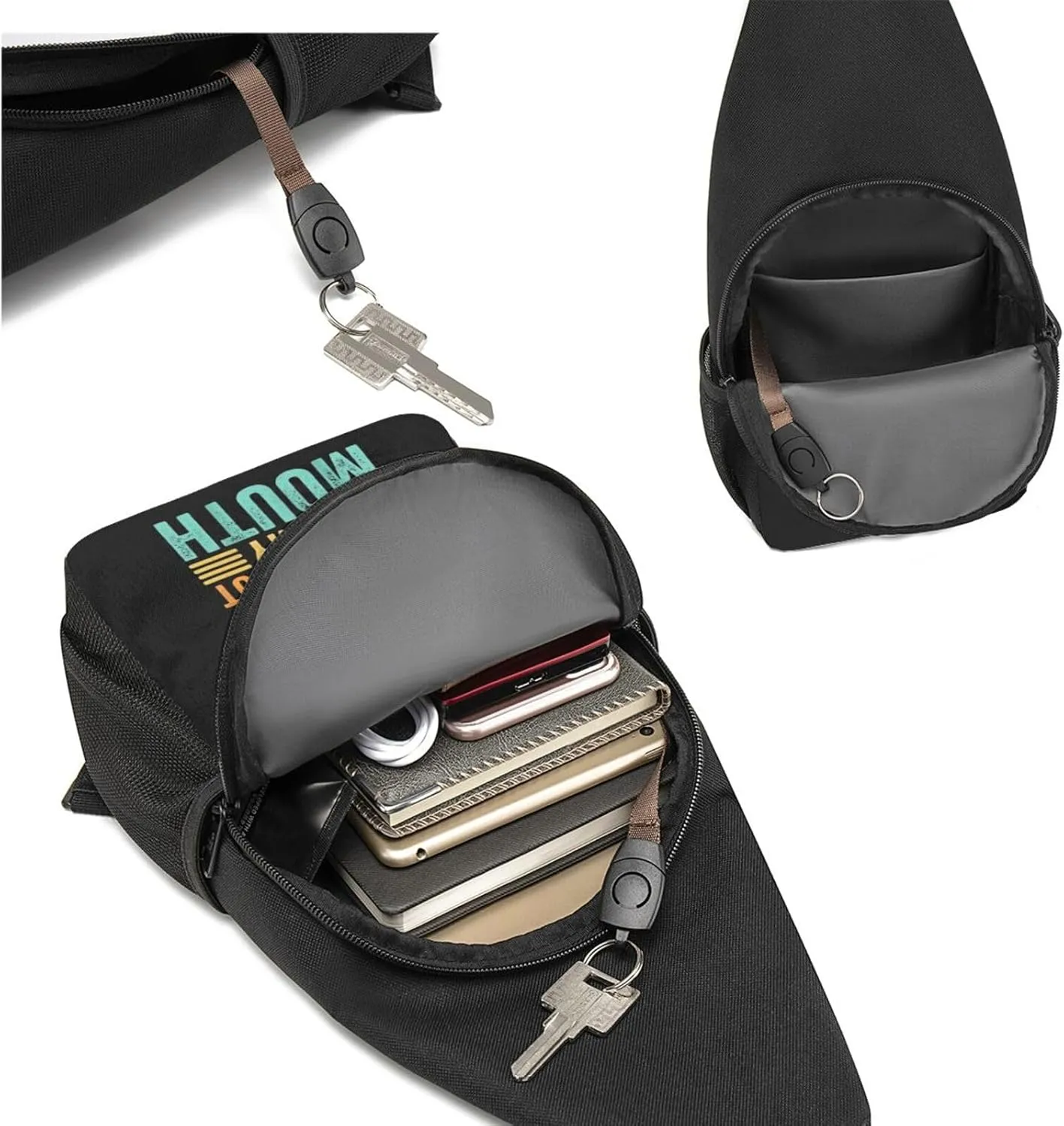 Fashion One-Shoulder Bag Spit Preworkout in My Mouth Anti-Theft Crossbody Shoulder Chest Bag