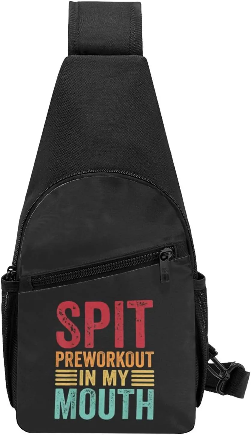 Fashion One-Shoulder Bag Spit Preworkout in My Mouth Anti-Theft Crossbody Shoulder Chest Bag