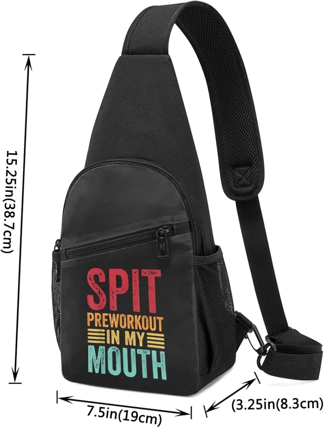 Fashion One-Shoulder Bag Spit Preworkout in My Mouth Anti-Theft Crossbody Shoulder Chest Bag