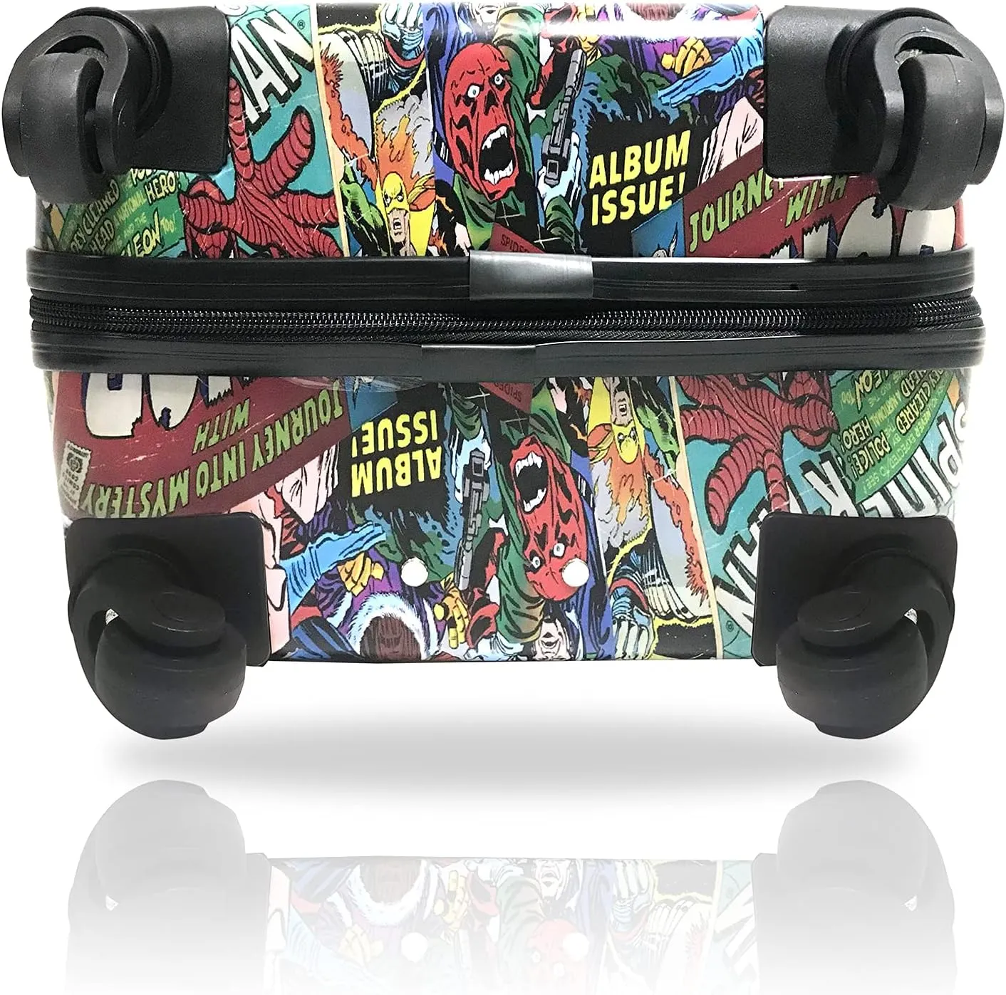 Fast Forward Marvel Comic Heroes Hard-Sided Tween Spinner Luggage, 20 Inches Carry-On Travel Trolley Marvel Suitcase for Kids
