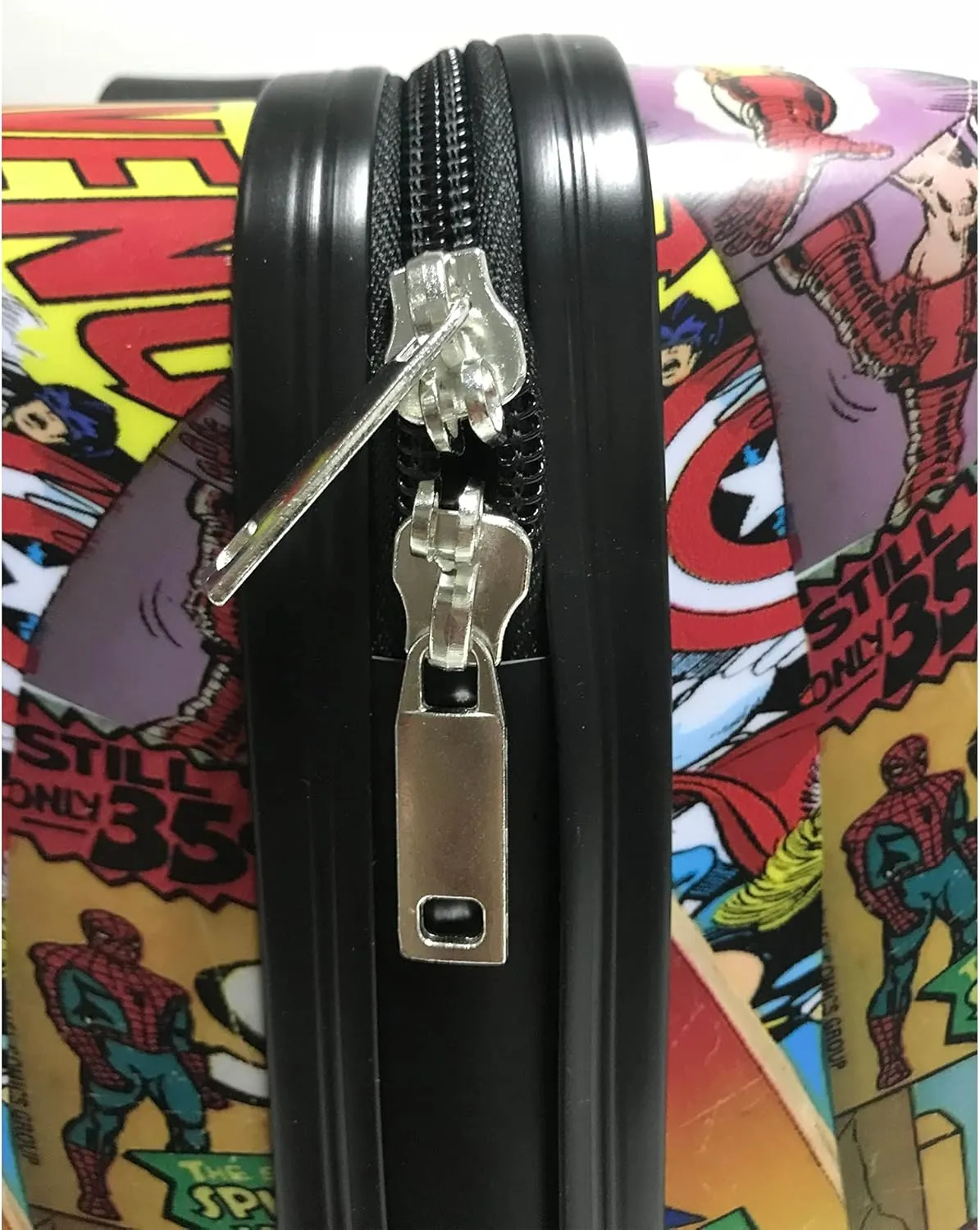 Fast Forward Marvel Comic Heroes Hard-Sided Tween Spinner Luggage, 20 Inches Carry-On Travel Trolley Marvel Suitcase for Kids