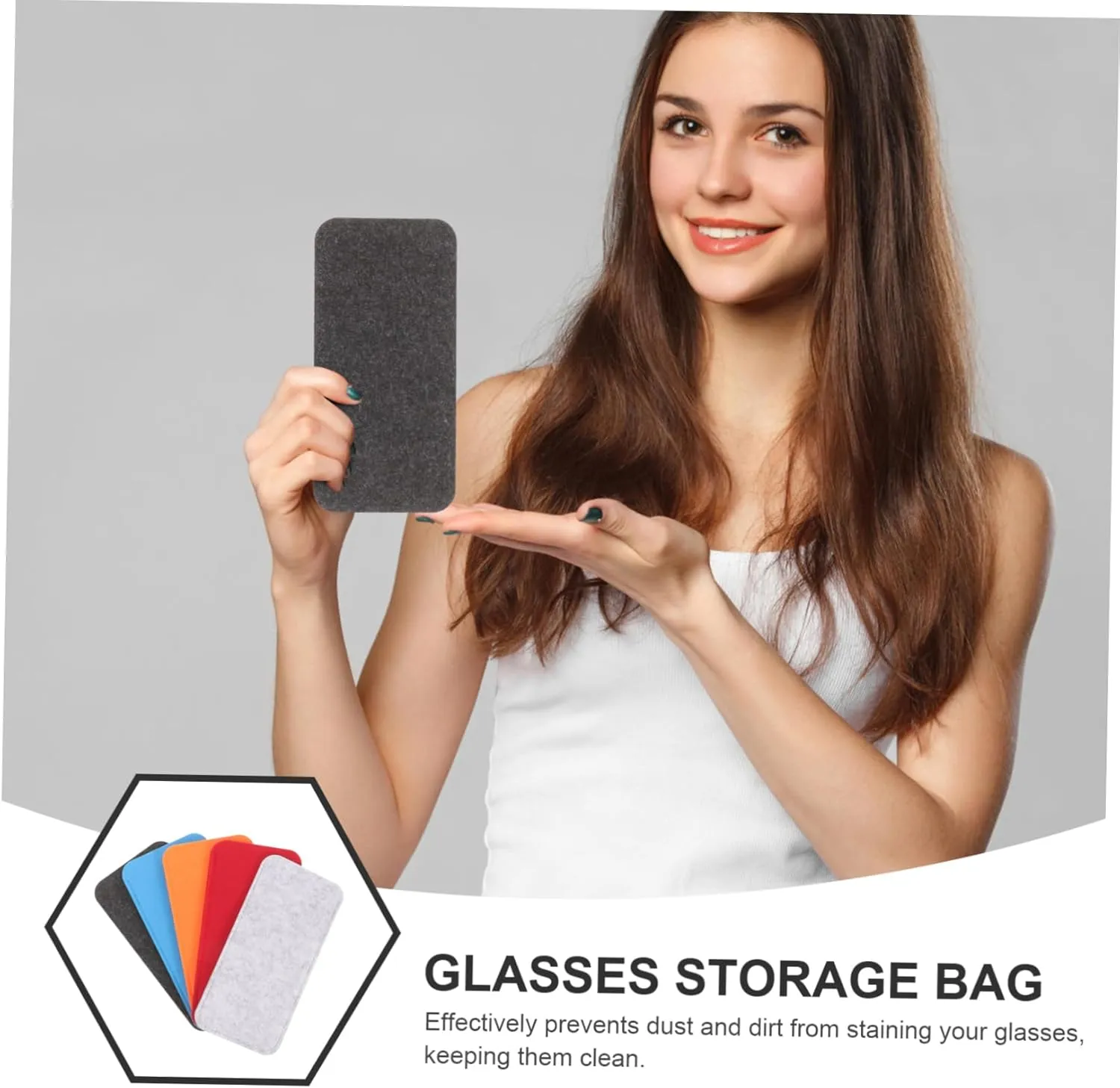Felt Glasses Bag Eyeglass Case Eyeglasses Case Sunglasses Case Cute Eyeglass Storage Bag Travel Glasses