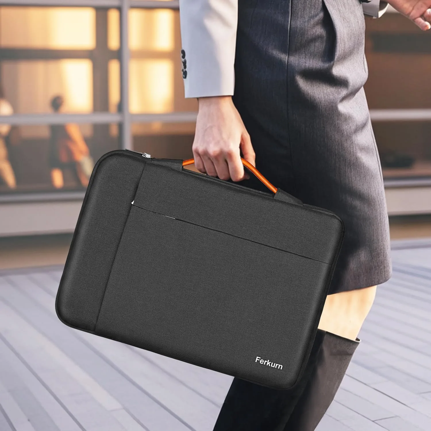Ferkurn Laptop Case Bag Chromebook Case Sleeve for MacBook Air/Pro, Dell Inspiron, ASUS Zenbook, HP Pavilion, Lenovo IdeaPad, Samsung Chromebook, Acer, Computer Carrying Bag Cover, Black, 11 Inch