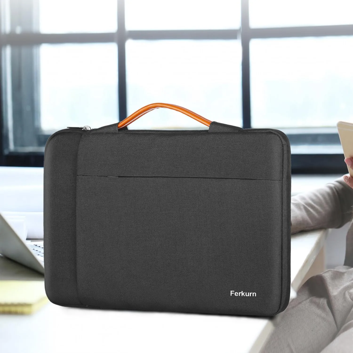Ferkurn Laptop Case Bag Chromebook Case Sleeve for MacBook Air/Pro, Dell Inspiron, ASUS Zenbook, HP Pavilion, Lenovo IdeaPad, Samsung Chromebook, Acer, Computer Carrying Bag Cover, Black, 11 Inch