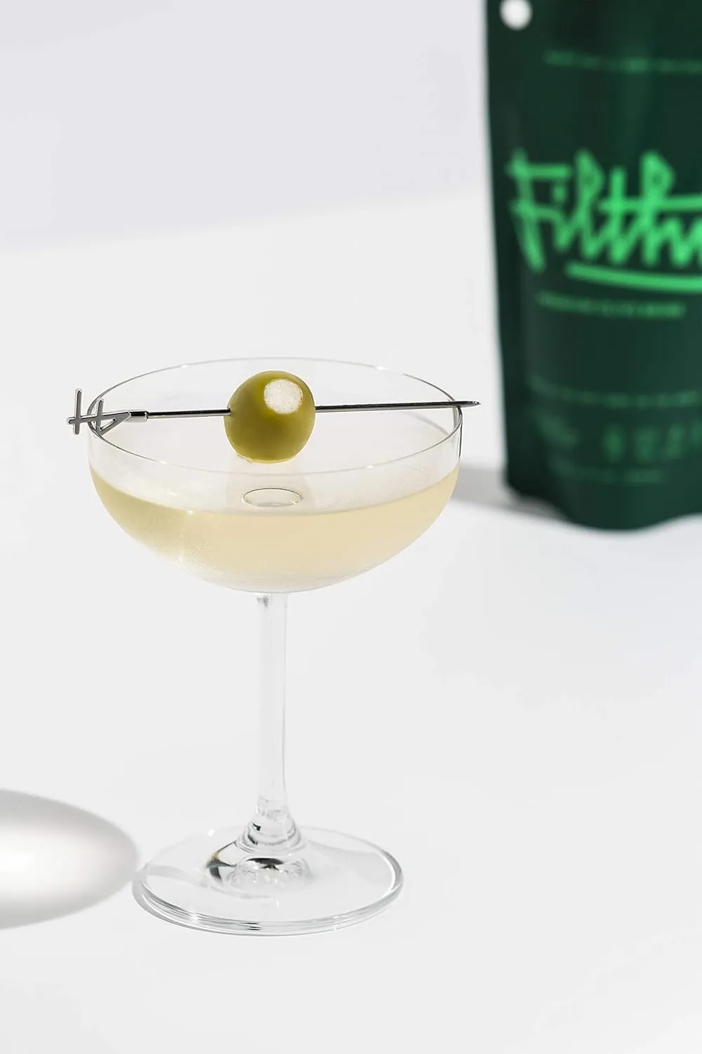 Filthy Olive Brine, Premium Cocktail Mixer, Filtered Olive Brine for Dirty Martinis, Olive Juice for Cocktails, Made from Naturally Cured Olives, Non-GMO, Gluten Free, 8 Oz Pouch, 4 Pack