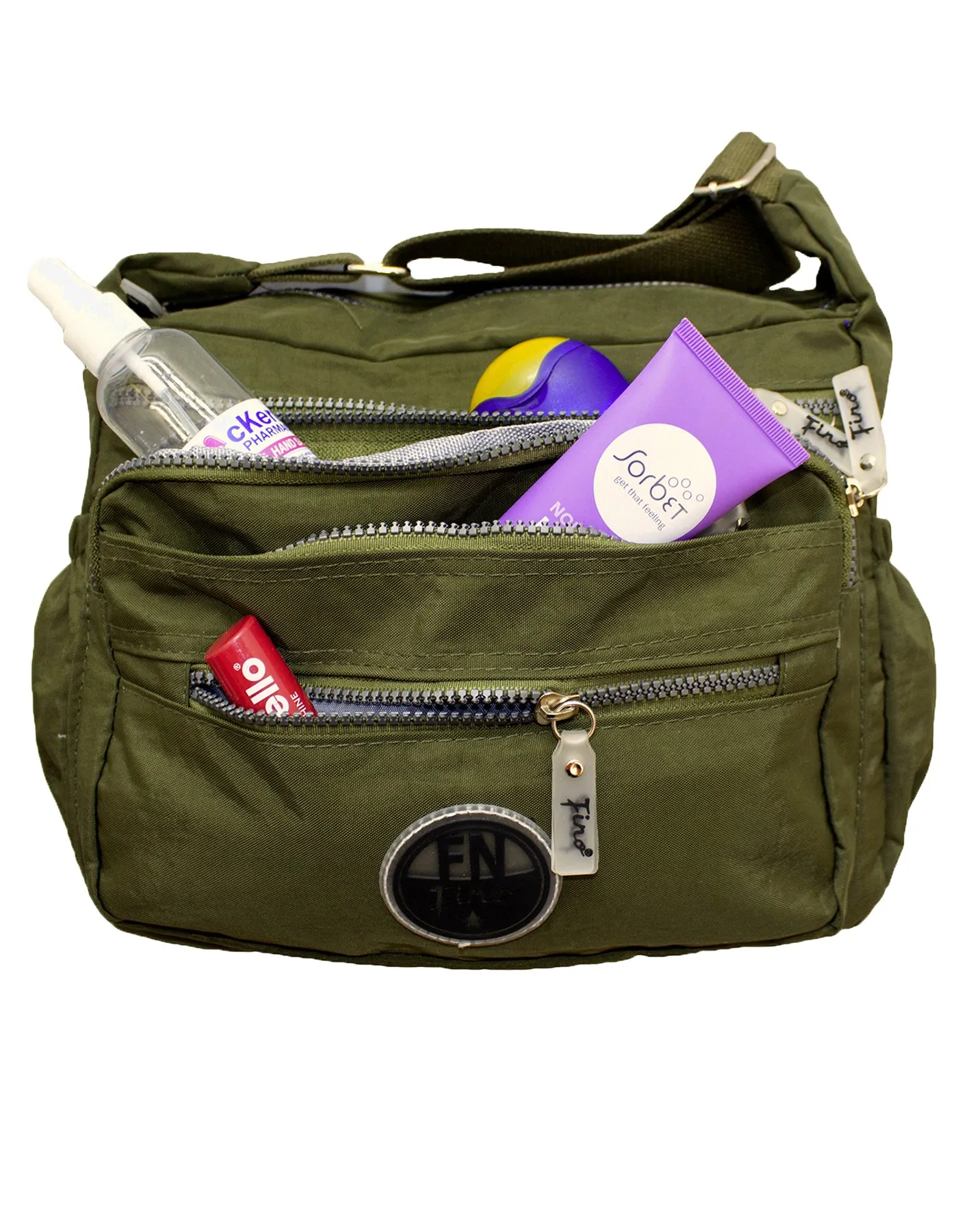 Fino SK-7738 Unisex Waterproof Ultra-Light Crinkle Nylon Crossbody Bag