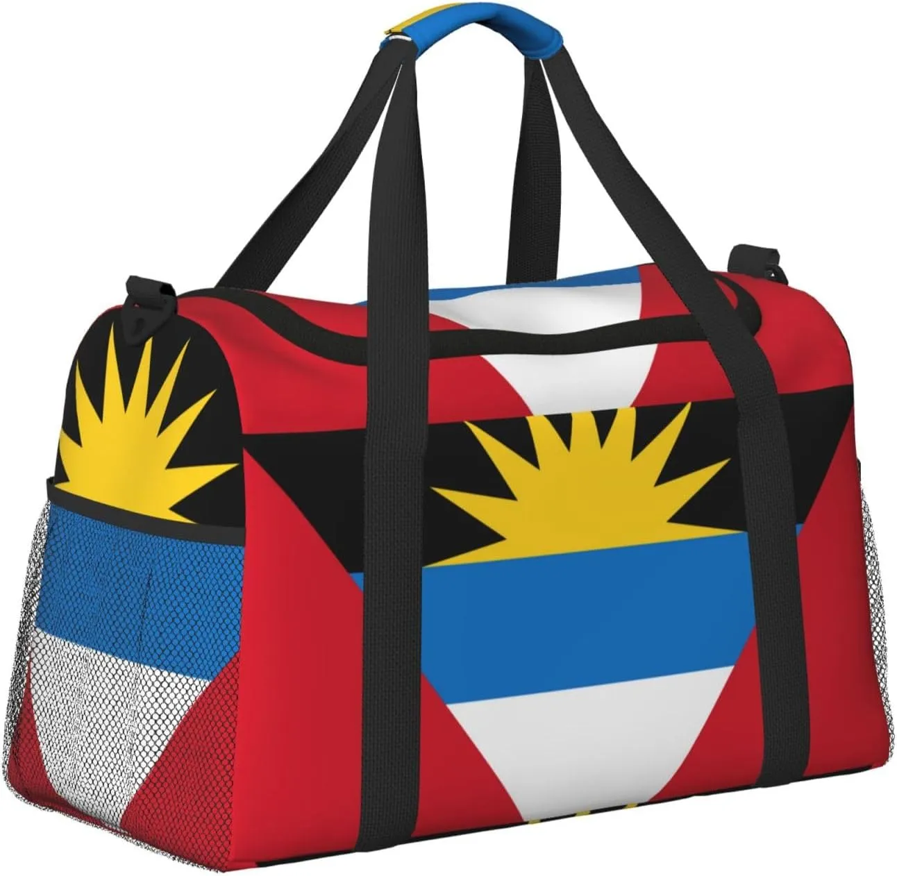 Flag Of Antigua Barbuda Travel Duffel Bag Large Foldable Waterproof Overnight Bag For Beach Swim Bags Pool Sports Gym