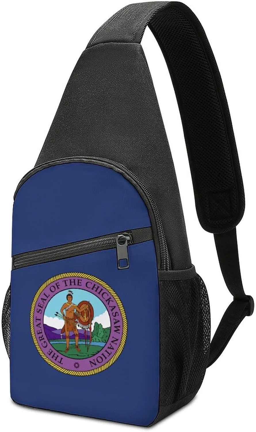 Flag of Chickasaw Nation Crossbody Bags for Women Men Sling Bag Casual Chest Bag Daypack for Travel Sport Hiking
