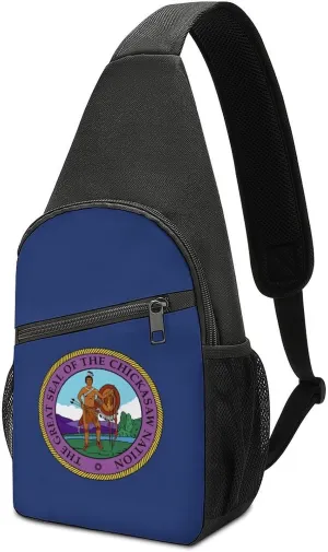 Flag of Chickasaw Nation Crossbody Bags for Women Men Sling Bag Casual Chest Bag Daypack for Travel Sport Hiking