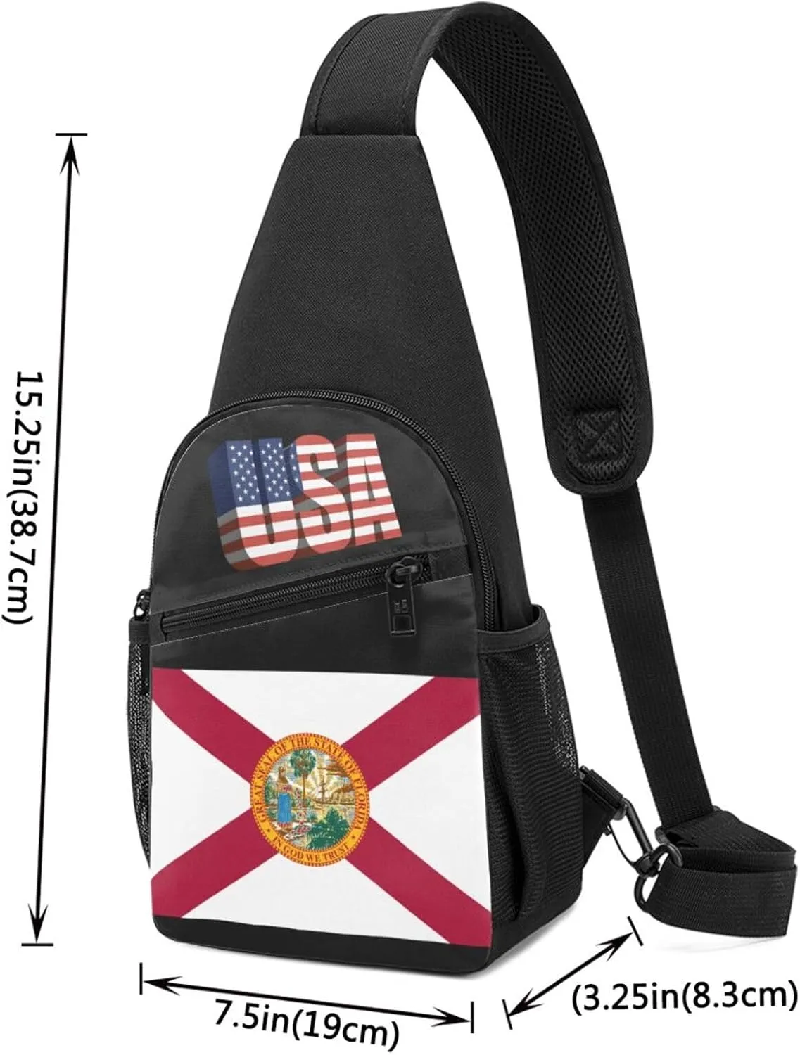 Flag of Florida，Fashion One-Shoulder Bag，Anti-Theft Crossbody Shoulder Chest Bag