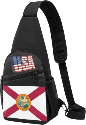 Flag of Florida，Fashion One-Shoulder Bag，Anti-Theft Crossbody Shoulder Chest Bag