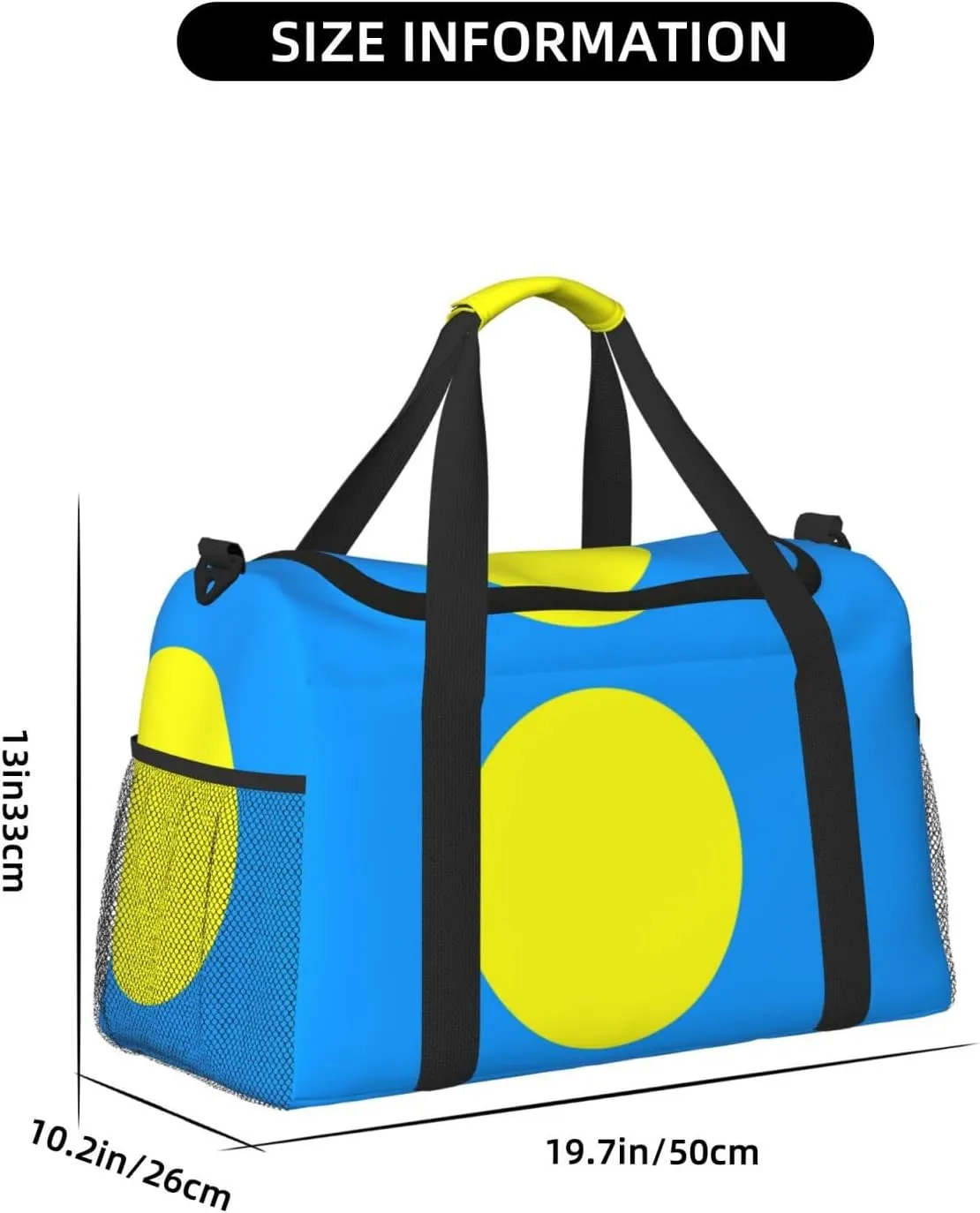Flag Of Palau Travel Duffel Bag Large Foldable Waterproof Overnight Bag For Beach Swim Bags Pool Sports Gym