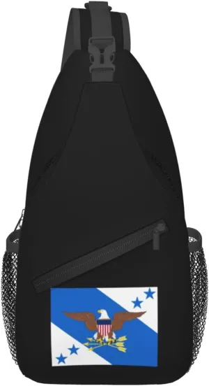 Flag of the Vice Chairman of the Joint Chiefs of Staff Crossbody Bags For Women Men Chest Backpack Gym Shoulder Bag Travel Outdoor Sports Casual Crossbody Bags