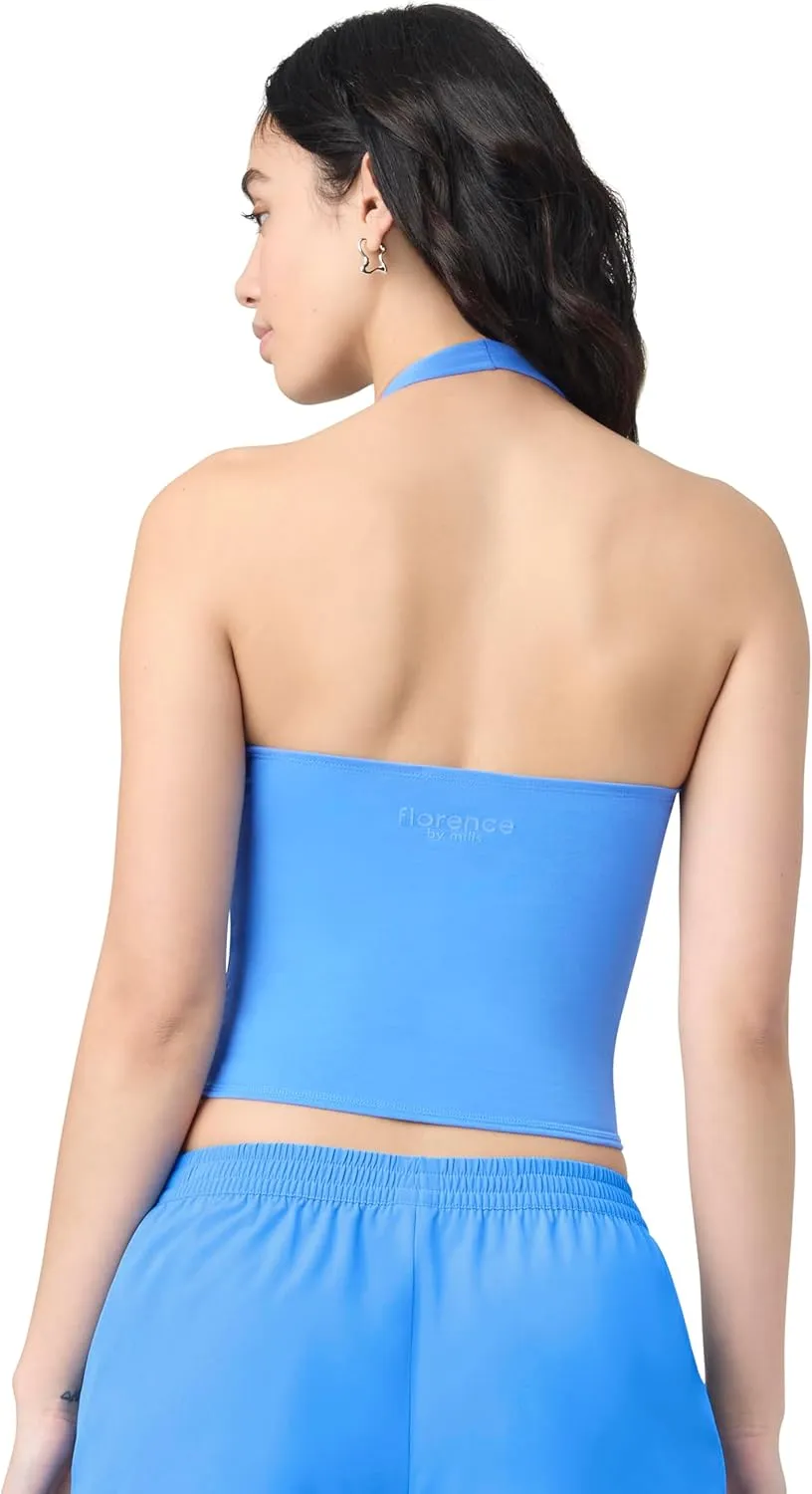 florence by mills Women's Gym Later Collection Sporty Terry Halter Top