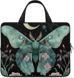 Flower Butterfly Lunar Eclipse Laptop Bag Laptop Case Computer Messenger Bag with Adjustable Shoulder Strap