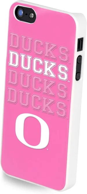 FOCO Forever Collectibles NCAA Team Pink Logo iPhone 5/5S Hard Case - Retail Packaging - Oregon Ducks