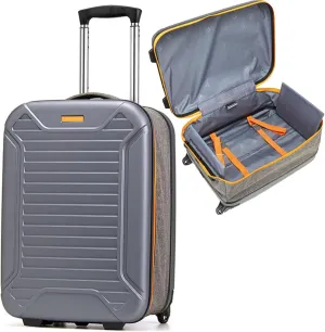 Foldable Luggage, Lightweight Storage Box, Hard Shell Trolley Case, Resistant To Drop And Pressure, Not Easy To Deform (Color : Orange, Size : 24inch)