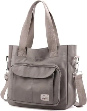Foldable Tote Bag With Zipper, Large Purses for Women Shoulder Bag,Top Handle Satchel Handbag for Travel Work S-1044