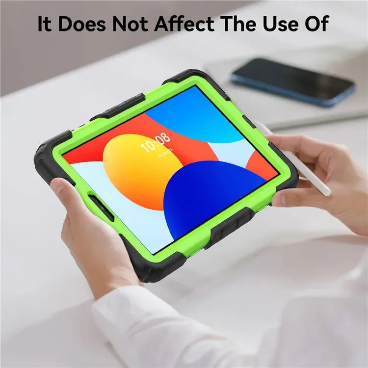 For Xiaomi Redmi Pad SE 4G 8.7 inch Case Hand Strap Kickstand PC Silicone Tablet Cover with PET Screen Protector
