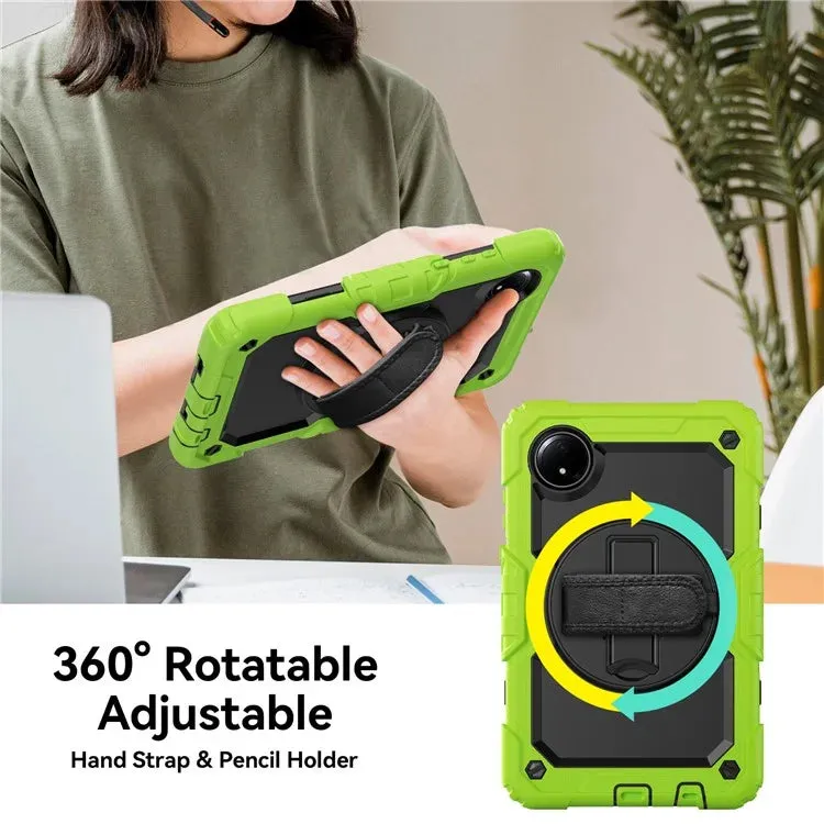 For Xiaomi Redmi Pad SE 4G 8.7 inch Case Hand Strap Kickstand PC Silicone Tablet Cover with PET Screen Protector