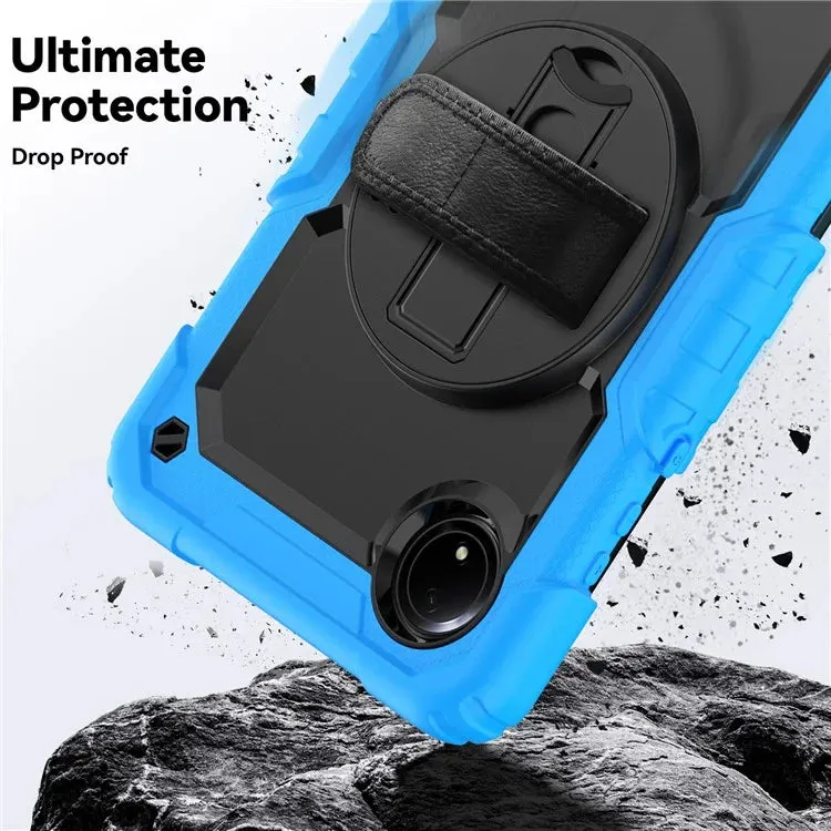For Xiaomi Redmi Pad SE 4G 8.7 inch Case Hand Strap Kickstand PC Silicone Tablet Cover with PET Screen Protector