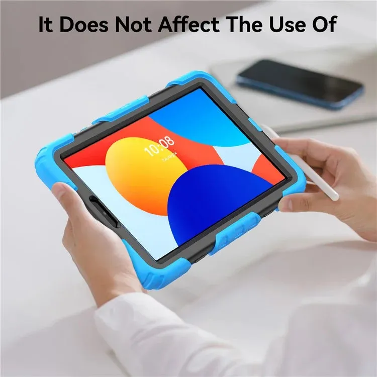 For Xiaomi Redmi Pad SE 4G 8.7 inch Case Hand Strap Kickstand PC Silicone Tablet Cover with PET Screen Protector