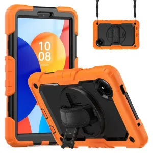For Xiaomi Redmi Pad SE 4G 8.7 inch Case Hand Strap Kickstand PC Silicone Tablet Cover with PET Screen Protector