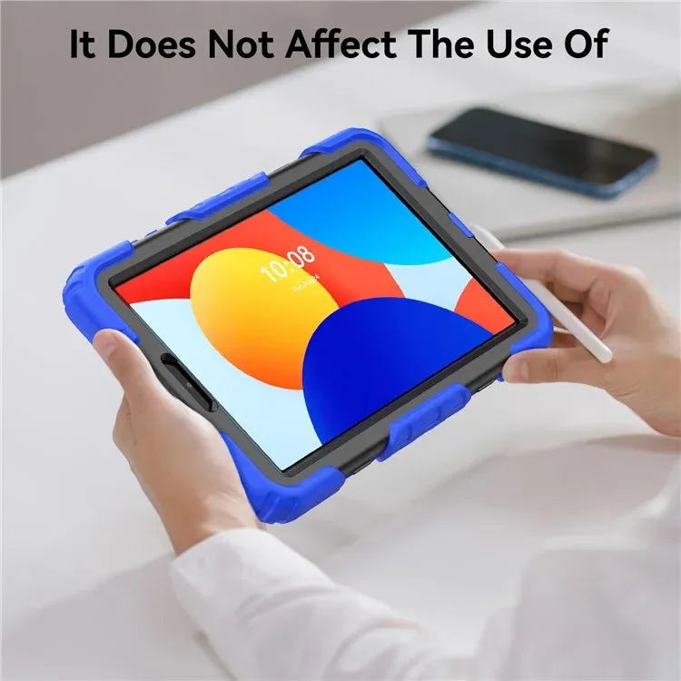 For Xiaomi Redmi Pad SE 4G 8.7 inch Case Hand Strap Kickstand PC Silicone Tablet Cover with PET Screen Protector