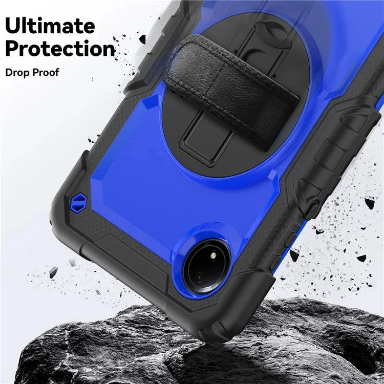 For Xiaomi Redmi Pad SE 4G 8.7 inch Case Hand Strap Kickstand PC Silicone Tablet Cover with PET Screen Protector