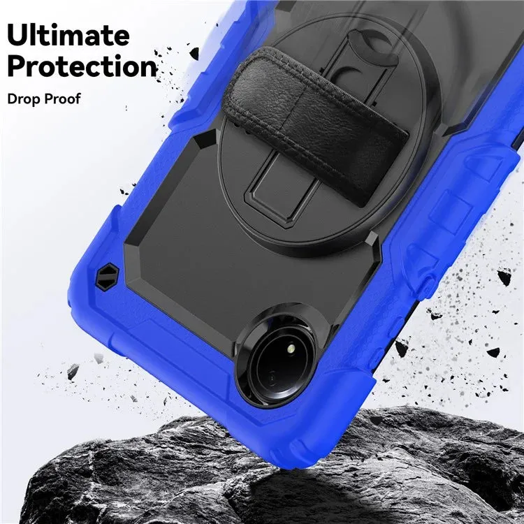 For Xiaomi Redmi Pad SE 4G 8.7 inch Case Hand Strap Kickstand PC Silicone Tablet Cover with PET Screen Protector