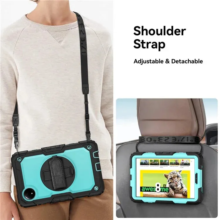 For Xiaomi Redmi Pad SE 4G 8.7 inch Case Hand Strap Kickstand PC Silicone Tablet Cover with PET Screen Protector