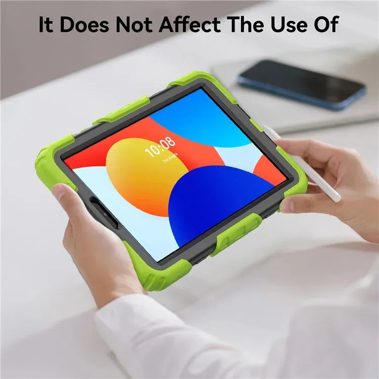 For Xiaomi Redmi Pad SE 4G 8.7 inch Case Hand Strap Kickstand PC Silicone Tablet Cover with PET Screen Protector