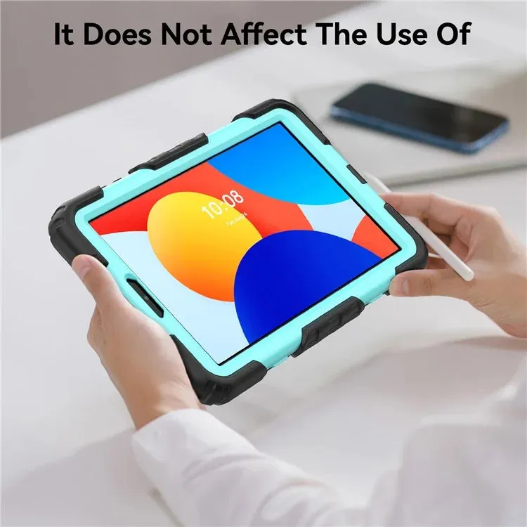 For Xiaomi Redmi Pad SE 4G 8.7 inch Case Hand Strap Kickstand PC Silicone Tablet Cover with PET Screen Protector