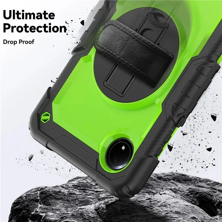 For Xiaomi Redmi Pad SE 4G 8.7 inch Case Hand Strap Kickstand PC Silicone Tablet Cover with PET Screen Protector