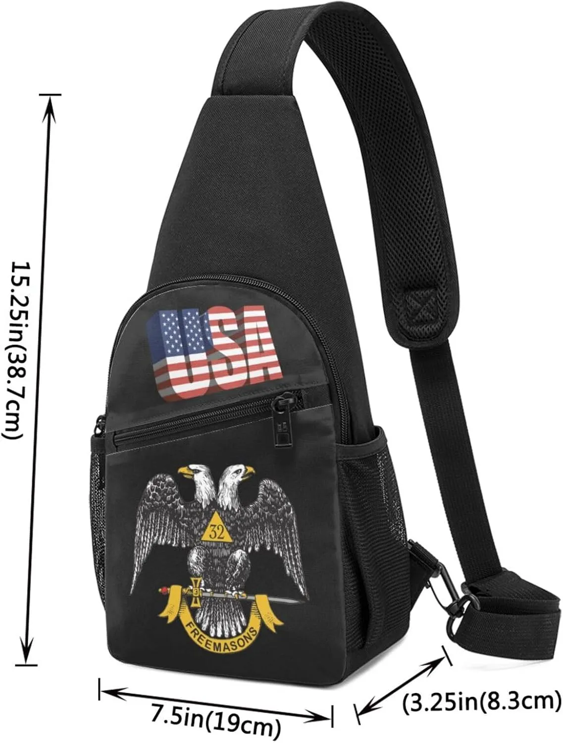 Freemasonry and Scottish Rite，Fashion One-Shoulder Bag，Anti-Theft Crossbody Shoulder Chest Bag