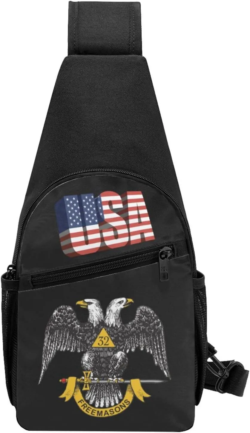 Freemasonry and Scottish Rite，Fashion One-Shoulder Bag，Anti-Theft Crossbody Shoulder Chest Bag