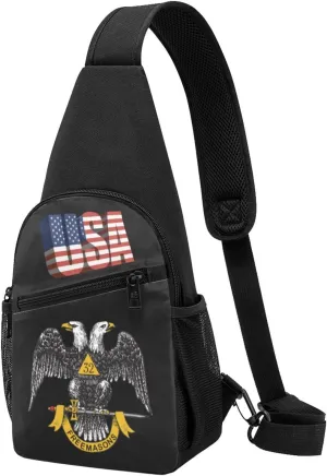 Freemasonry and Scottish Rite，Fashion One-Shoulder Bag，Anti-Theft Crossbody Shoulder Chest Bag
