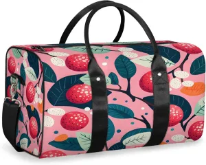 Fruit Litchi Duffle Bag for Travel, Overnight Weekend Gym Carry On Luggage Bag, Travel Duffel Bag for Men Women