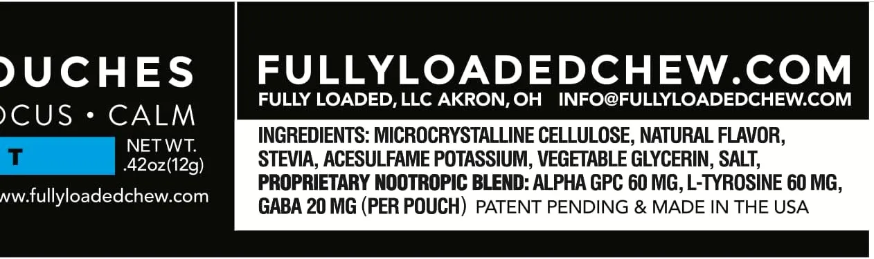Fully Loaded Alpha Nootropic Pouches (Mint) - 5 Cans - 15 Pouches per can - Effective Nootropic Delivery, Nic Pouch Replacement - Faster Absorption, Alpha GPC, L-Tyrosine, GABA